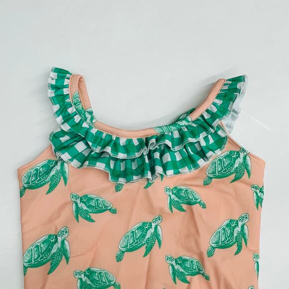 NWT Sugar Bee Clothing Co Size 12 Bowback Swim Sea Turtle - Picture 3 of 5